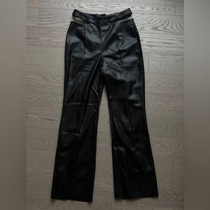 Meshki Faux Leather Pants with Cutout Details New With Tags On Size L